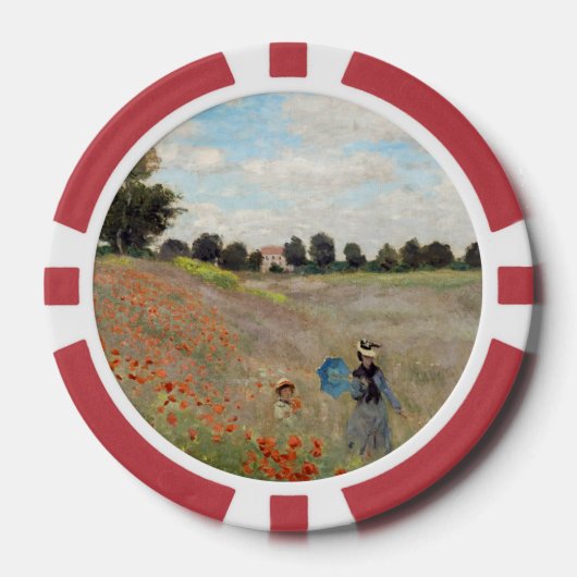 Claude Monet - Mohnfeld Pokerchips (Vorderseite)