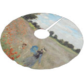 Claude Monet - Mohnfeld Polyester Weihnachtsbaumdecke (Schrägansicht)