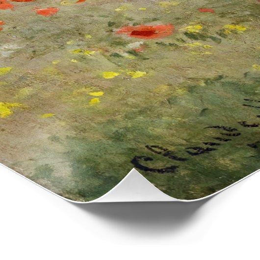 Claude Monet - Mohnfeld Poster (Ecke)