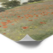 Claude Monet - Mohnfeld Poster (Ecke)