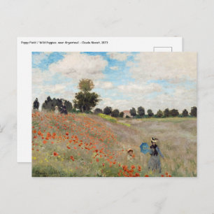 Claude Monet - Mohnfeld Postkarte