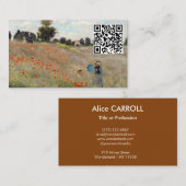 Claude Monet - Mohnfeld - QR-Code Visitenkarte (Vorne/Hinten)