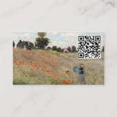 Claude Monet - Mohnfeld - QR-Code Visitenkarte (Vorderseite)