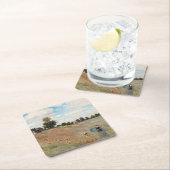 Claude Monet - Mohnfeld Rechteckiger Pappuntersetzer (Vor Ort)
