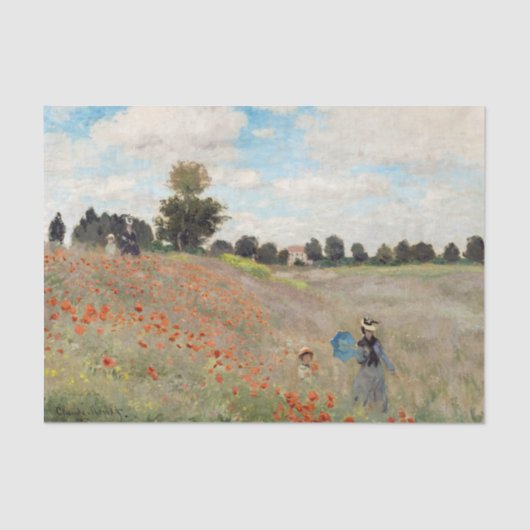 Claude Monet - Mohnfeld Seidenpapier (Vorderseite)