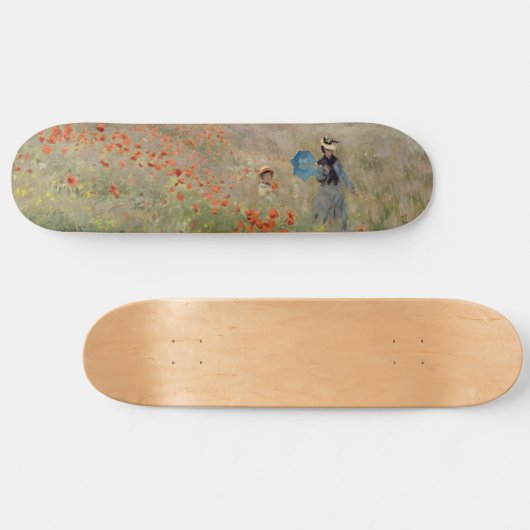 Claude Monet - Mohnfeld Skateboard (Horizontal)