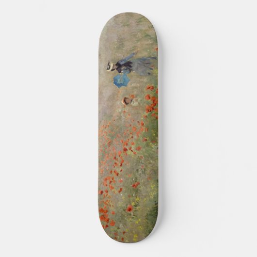 Claude Monet - Mohnfeld Skateboard (Vorderseite)