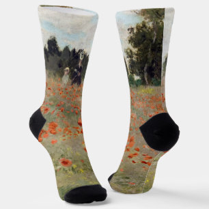 Claude Monet - Mohnfeld Socken