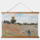 Claude Monet - Mohnfeld Wandteppich Mit Holzrahmen (Vorne)