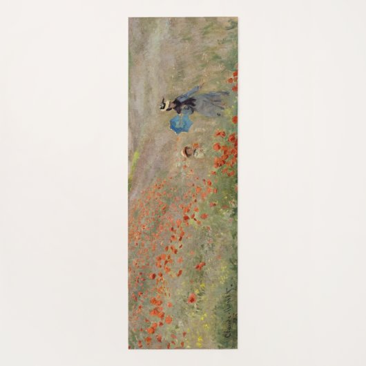 Claude Monet - Mohnfeld Yogamatte (Rückseite)