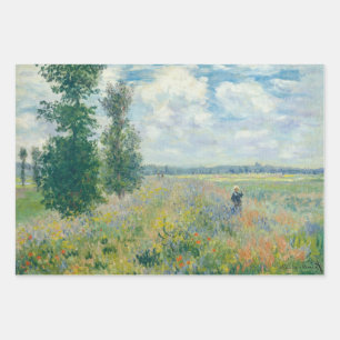 Claude Monet - Mohnfelder bei Argenteuil (1875) Geschenkpapier Set