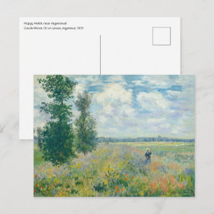 Claude Monet - Mohnfelder bei Argenteuil (1875) Postkarte