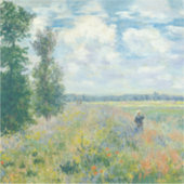 Claude Monet - Mohnfelder bei Argentinien (1875) Aufkleber (Vorderseite)