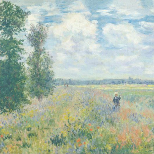 Claude Monet - Mohnfelder bei Argentinien (1875) Aufkleber (Vorderseite)