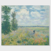 Claude Monet - Mohnfelder bei Argentinien (1875) Geschenkpapier (Flach)