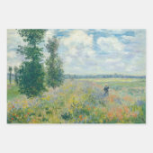 Claude Monet - Mohnfelder bei Argentinien (1875) Geschenkpapier Set (Vorderseite 3)
