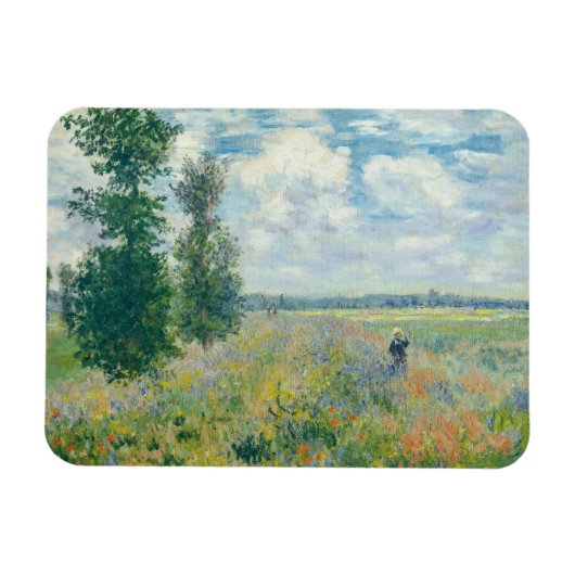 Claude Monet - Mohnfelder bei Argentinien (1875) Magnet (Horizontal)
