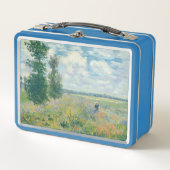 Claude Monet - Mohnfelder bei Argentinien (1875) Metall Brotdose (Vorderseite)