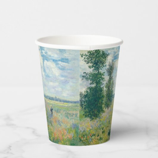 Claude Monet - Mohnfelder bei Argentinien (1875) Pappbecher (Rechts)