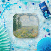 Claude Monet - Mohnfelder bei Argentinien (1875) Pappteller (Party)