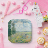 Claude Monet - Mohnfelder bei Argentinien (1875) Pappteller (Party)