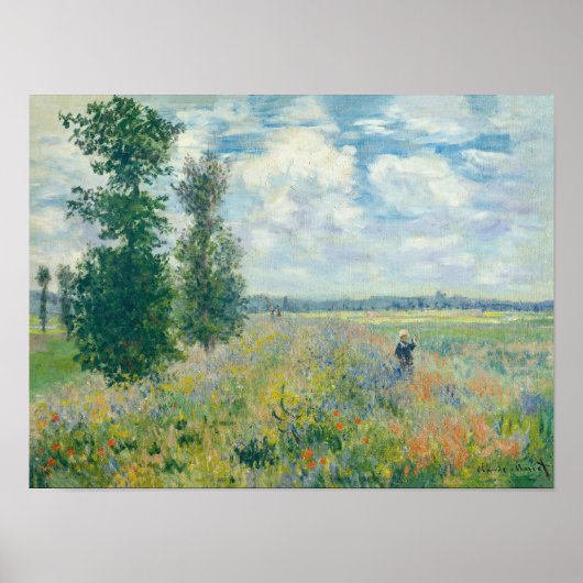 Claude Monet - Mohnfelder bei Argentinien (1875) Poster (Vorne)