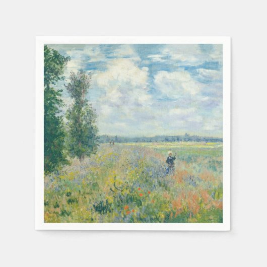 Claude Monet - Mohnfelder bei Argentinien (1875) Serviette (Vorderseite)