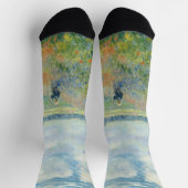 Claude Monet - Mohnfelder bei Argentinien (1875) Socken (Oben)