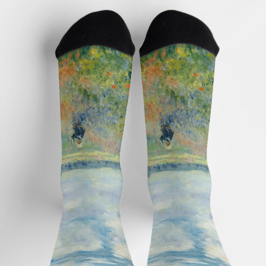Claude Monet - Mohnfelder bei Argentinien (1875) Socken (Oben)