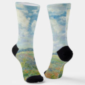 Claude Monet - Mohnfelder bei Argentinien (1875) Socken (Gewinkelt)
