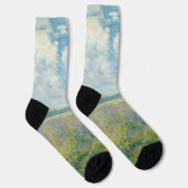 Claude Monet - Mohnfelder bei Argentinien (1875) Socken (Rechts)