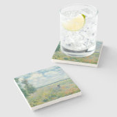 Claude Monet - Mohnfelder bei Argentinien (1875) Steinuntersetzer (Seitenansicht)