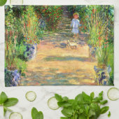 Claude Monet: Monets Garten bei Vétheuil Handtuch (Gefaltet)