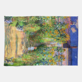Claude Monet: Monets Garten bei Vétheuil Handtuch (Horizontal)