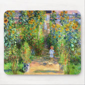 Claude Monet: Monets Garten bei Vétheuil Mousepad (Vorne)