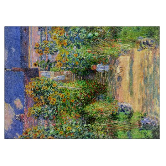Claude Monet: Monets Garten bei Vétheuil Schneidebrett (Vorderseite)