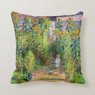 Claude Monet: Monets Garten in Vétheuil Kissen