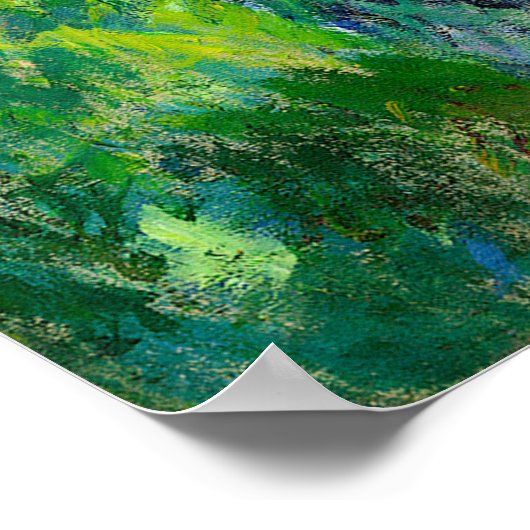 Claude Monet - Monets Garten in Vétheuil Poster (Ecke)