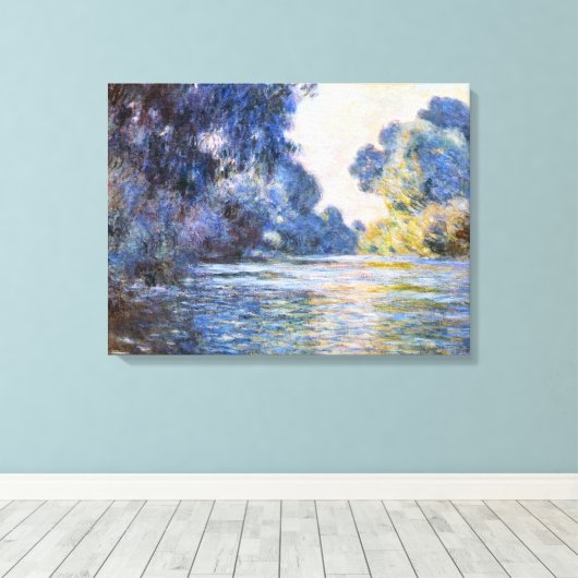 Claude Monet, Morgens an der Seine in Giverny Leinwanddruck (Insitu (Holzboden))