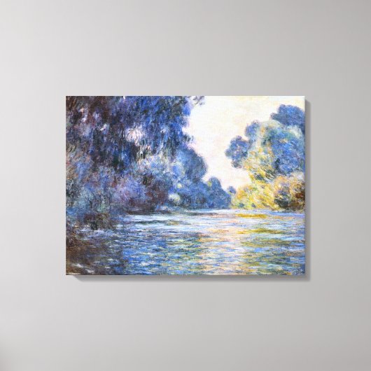 Claude Monet, Morgens an der Seine in Giverny Leinwanddruck (Vorderseite)