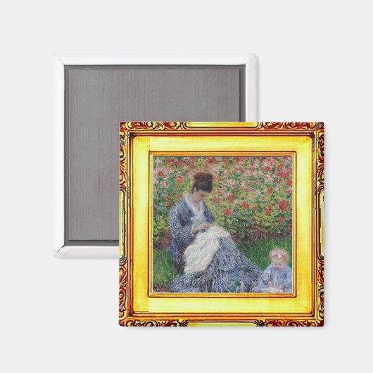 Claude Monet, Mutter und Kind Magnet (Vorderseite/Rückseite)