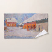 Claude Monet - Norwegen, Rote Häuser in Bjornegaar Badhandtuch Set (Handtuch)
