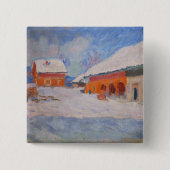 Claude Monet - Norwegen, Rote Häuser in Bjornegaar Button (Vorderseite)