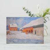 Claude Monet - Norwegen, Rote Häuser in Bjornegaar Dankeskarte (Stehend Vorderseite)