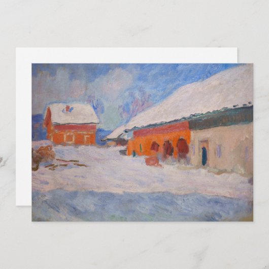 Claude Monet - Norwegen, Rote Häuser in Bjornegaar Dankeskarte (Vorne/Hinten)