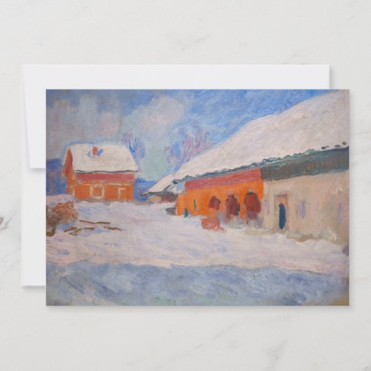 Claude Monet - Norwegen, Rote Häuser in Bjornegaar Einladung (Vorderseite)