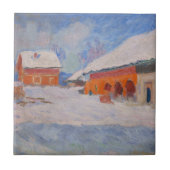 Claude Monet - Norwegen, Rote Häuser in Bjornegaar Fliese (Vorderseite)