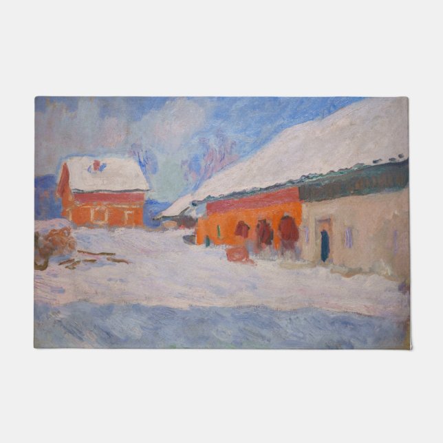 Claude Monet - Norwegen, Rote Häuser in Bjornegaar Fußmatte (Vorderseite)