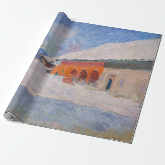 Claude Monet - Norwegen, Rote Häuser in Bjornegaar Geschenkpapier (Ungerollt)
