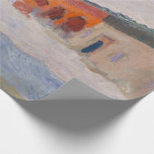 Claude Monet - Norwegen, Rote Häuser in Bjornegaar Geschenkpapier (Ecke)